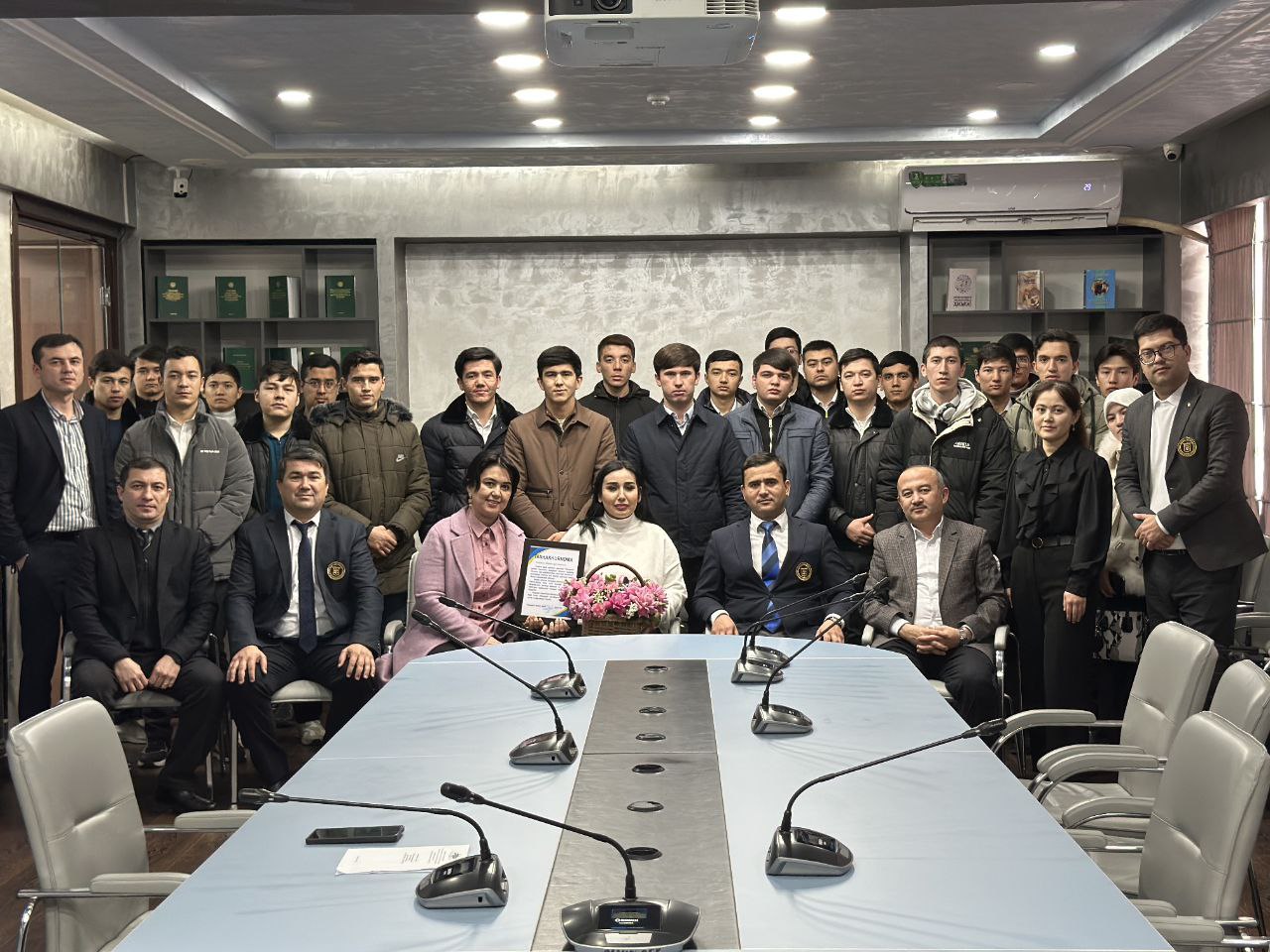 Meeting with champion